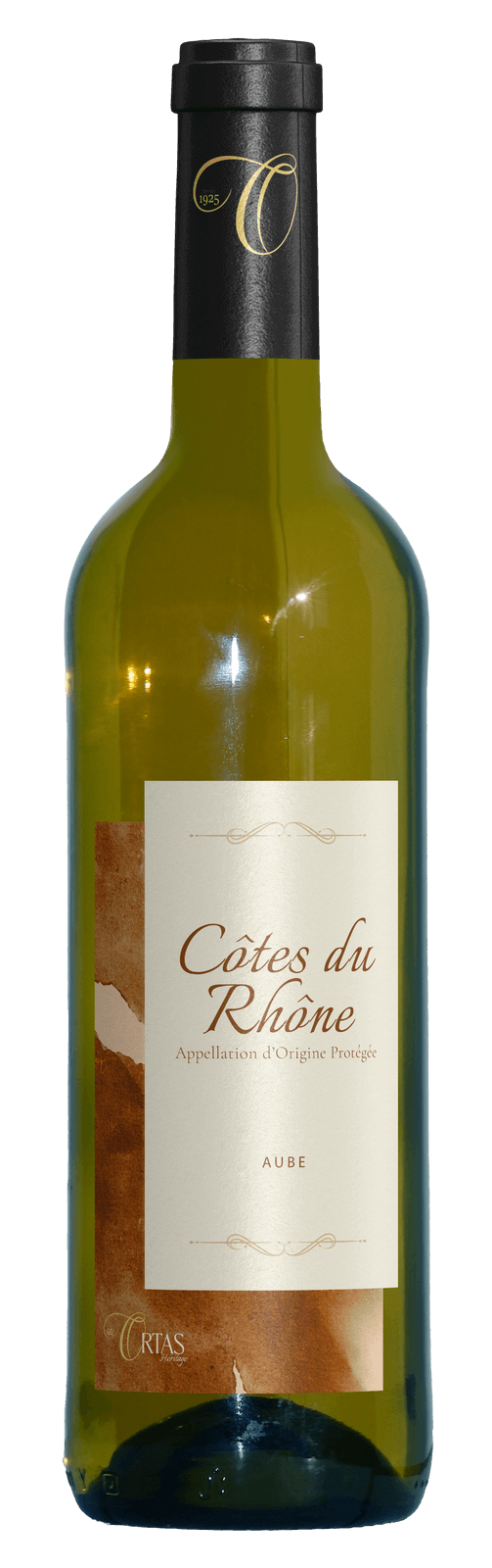 bouteille vin blanc ortas heritage cotes du rhone