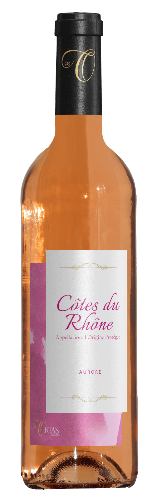 bouteille vin rose ortas heritage cotes du rhone