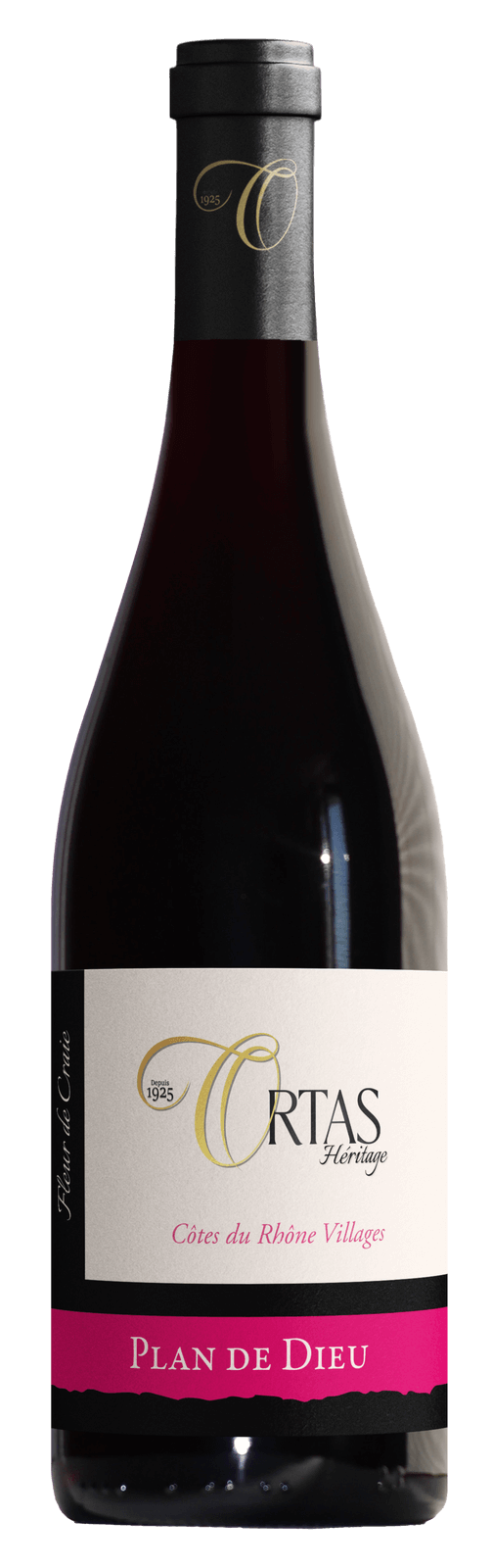 bouteille vin rouge ortas heritage Plan de dieu