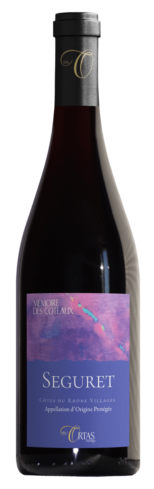 bouteille vin rouge ortas heritage cote du rhone village seguret