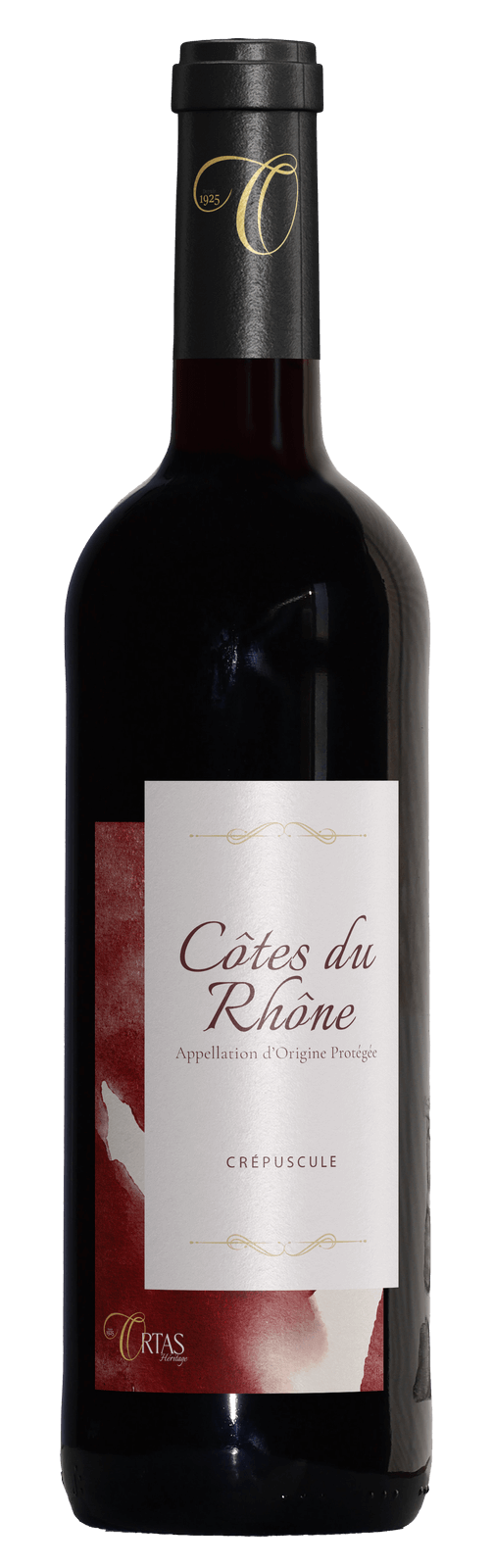 bouteille vin rouge ortas heritage cotes du rhone