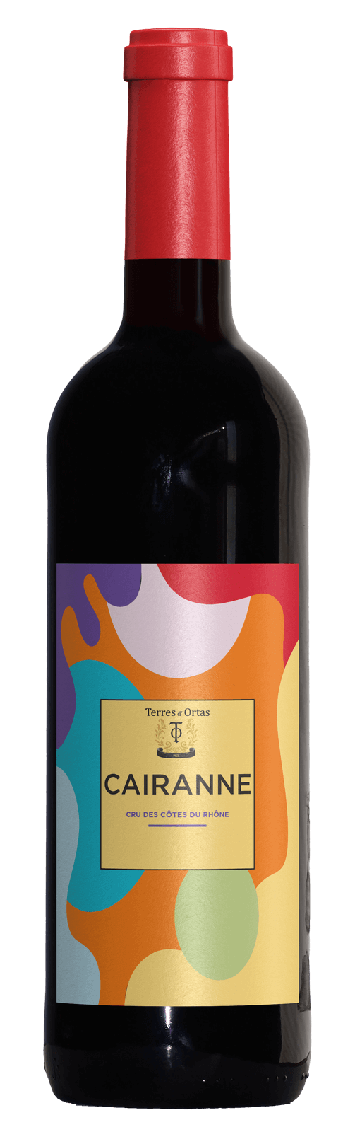 bouteille vin rouge terres ortas Cairanne