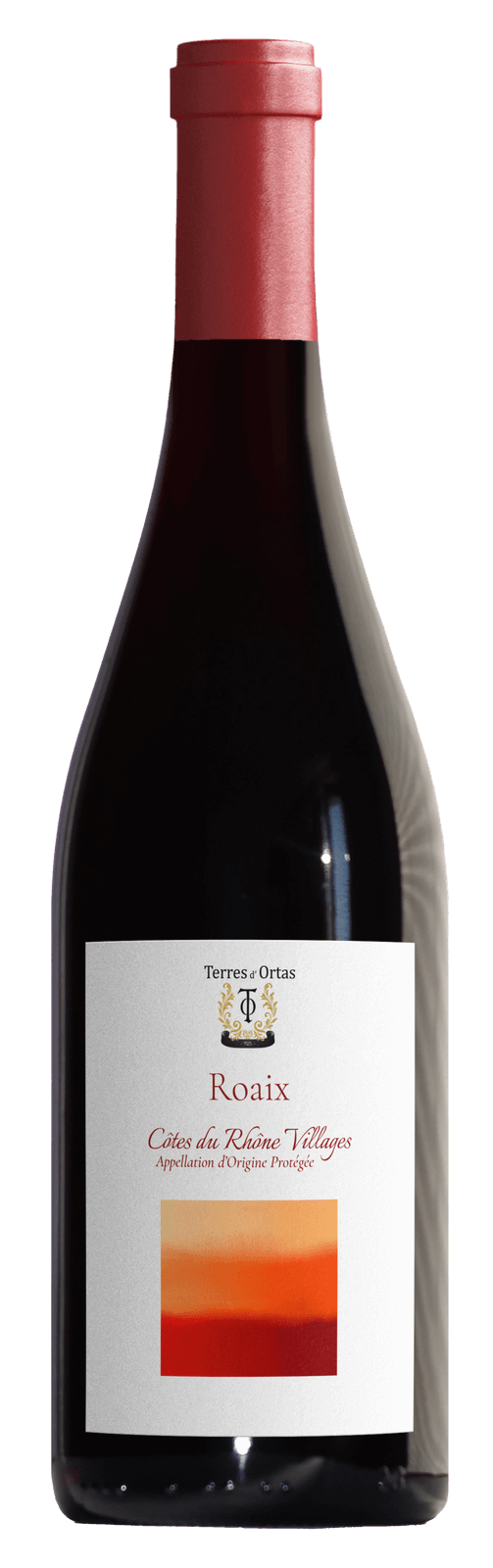 bouteille vin rouge terres ortas votes du rhone village