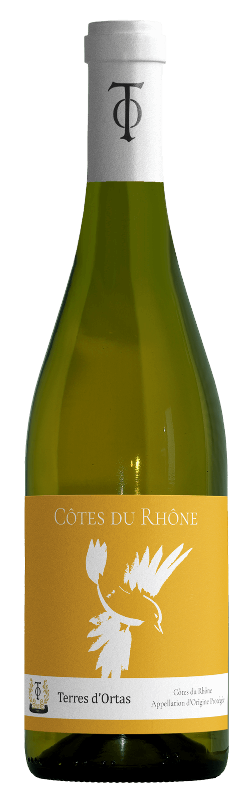 bouteille vin terres ortas Cotes du rhone blanc