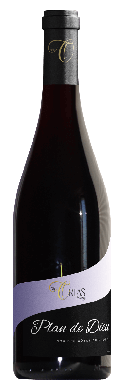 bouteille vin rouge ortas heritage Plan de dieu v2